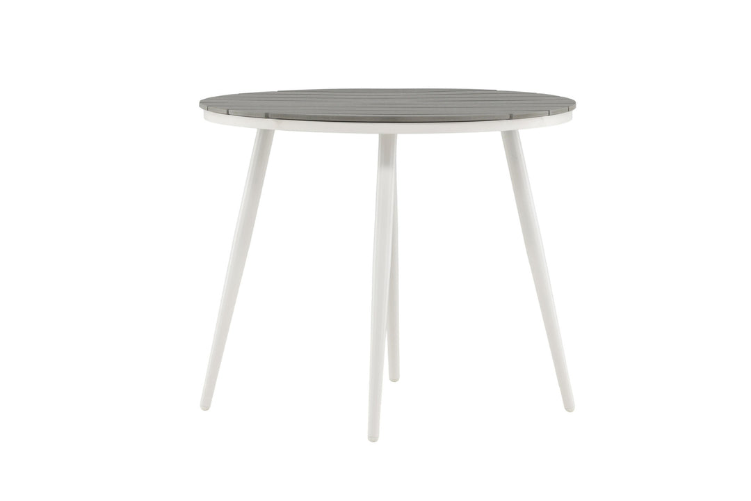 Venture Home Break - Dining Table Round- White / Grey - Alu / Aintwood - 90ø