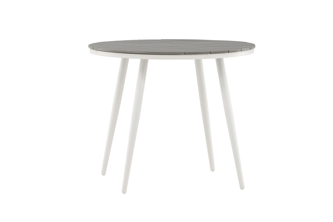 Venture Home Break - Dining Table Round- White / Grey - Alu / Aintwood - 90ø