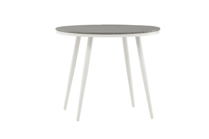 Venture Home Break - Dining Table Round- White / Grey - Alu / Aintwood - 90ø