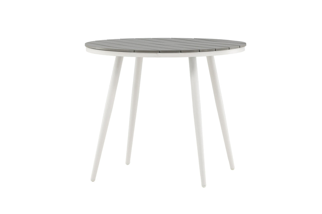 Venture Home Break - Dining Table Round- White / Grey - Alu / Aintwood - 90ø