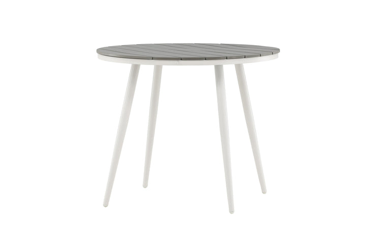 Venture Home Break - Dining Table Round- White / Grey - Alu / Aintwood - 90ø