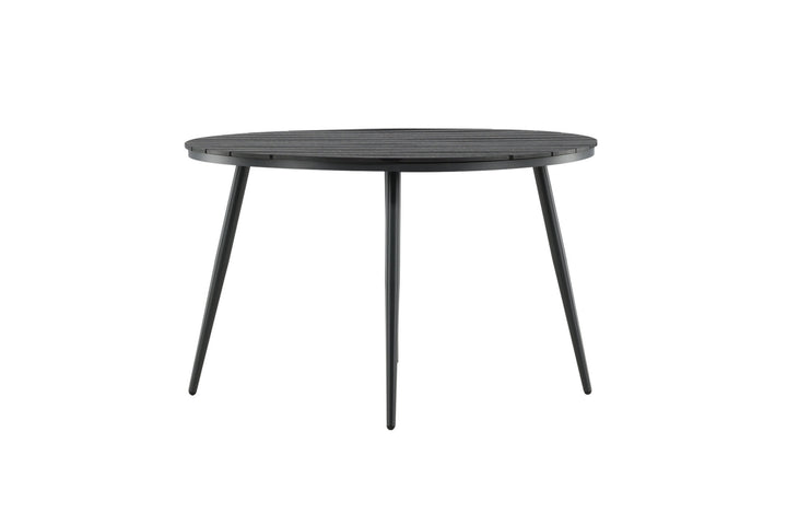Venture Home Break - Dining Table Round- Black / Black - Alu / Aintwood - 120ø