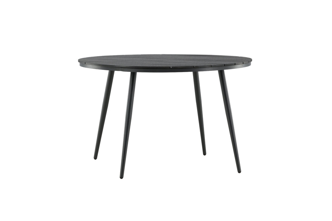 Venture Home Break - Dining Table Round- Black / Black - Alu / Aintwood - 120ø