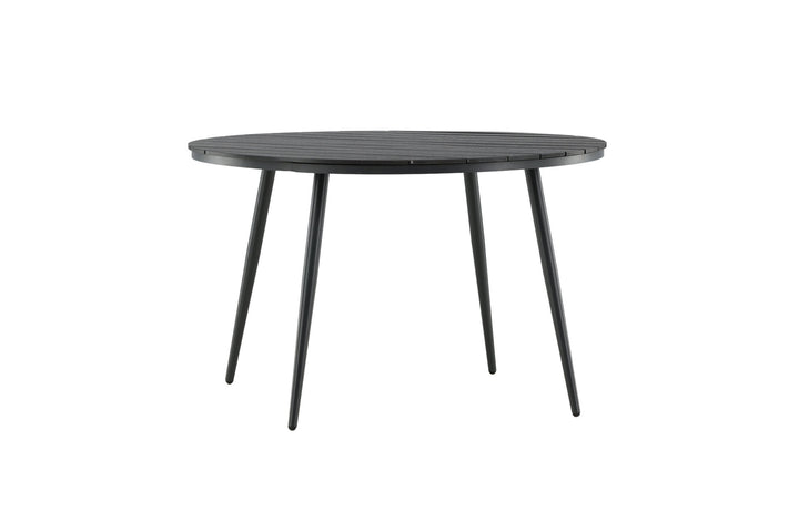 Venture Home Break - Dining Table Round- Black / Black - Alu / Aintwood - 120ø
