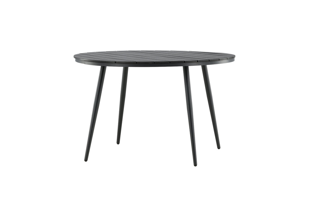 Venture Home Break - Dining Table Round- Black / Black - Alu / Aintwood - 120ø