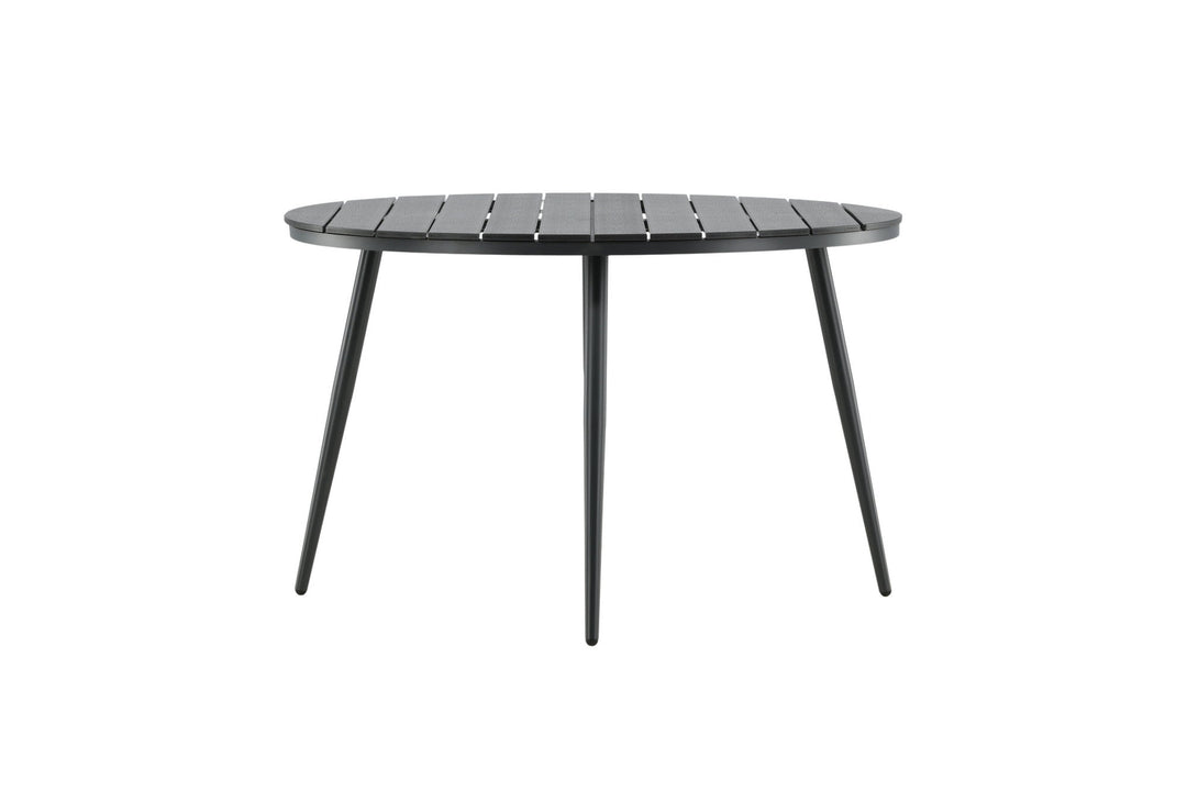 Venture Home Break - Dining Table Round- Black / Black - Alu / Aintwood - 120ø