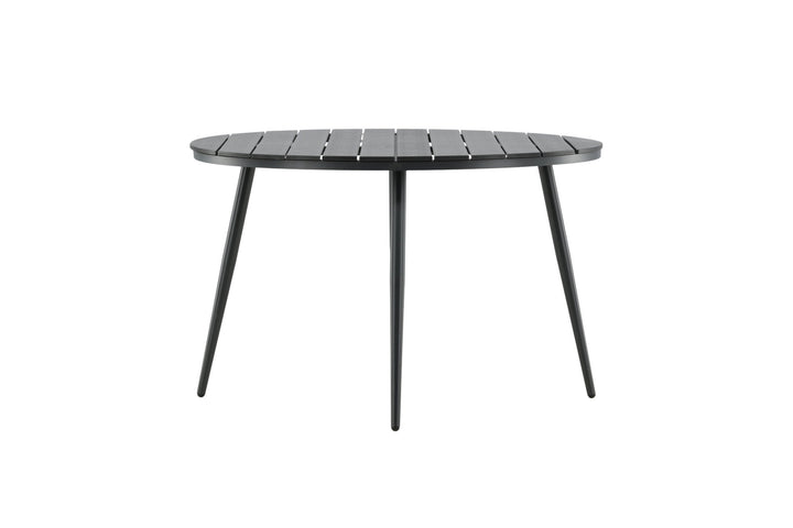 Venture Home Break - Dining Table Round- Black / Black - Alu / Aintwood - 120ø