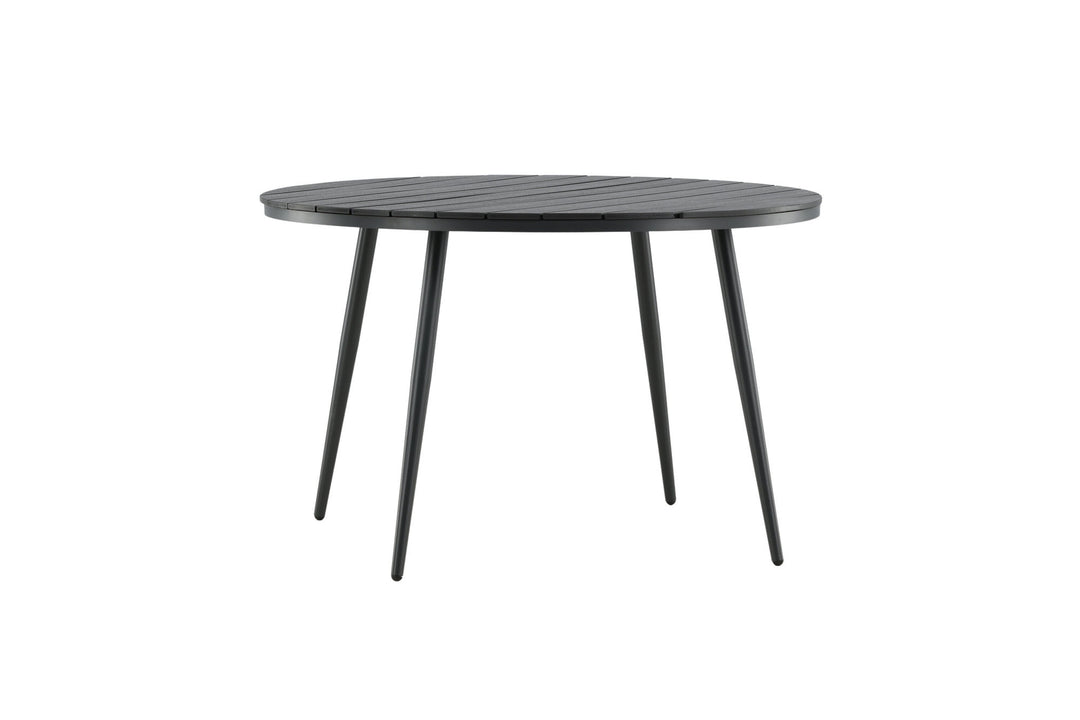 Venture Home Break - Dining Table Round- Black / Black - Alu / Aintwood - 120ø