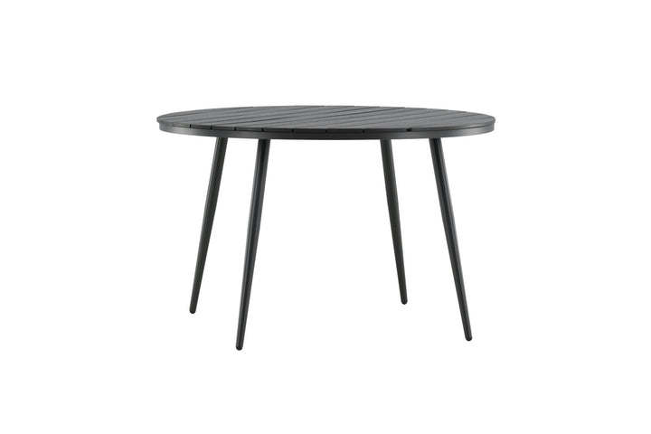 Venture Home Break - Dining Table Round- Black / Black - Alu / Aintwood - 120ø