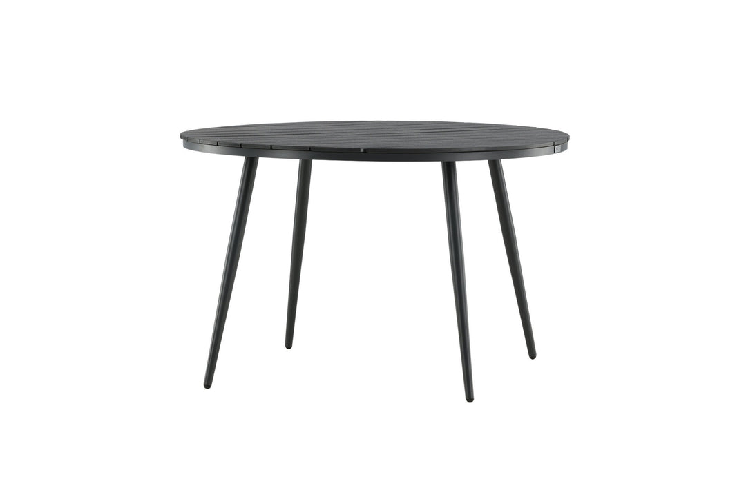 Venture Home Break - Dining Table Round- Black / Black - Alu / Aintwood - 120ø