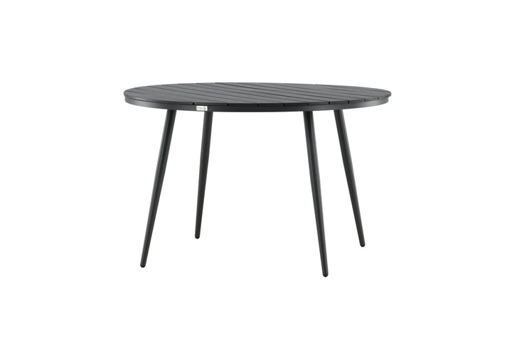 Venture Home Break - Dining Table Round- Black / Black - Alu / Aintwood - 120ø