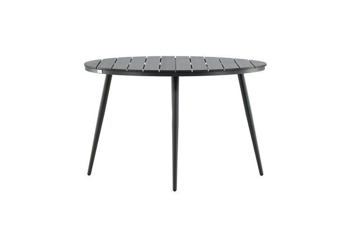 Venture Home Break - Dining Table Round- Black / Black - Alu / Aintwood - 120ø