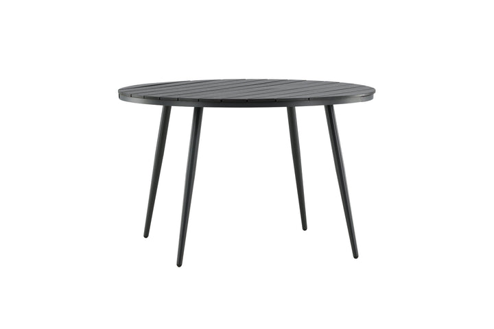 Venture Home Break - Dining Table Round- Black / Black - Alu / Aintwood - 120ø