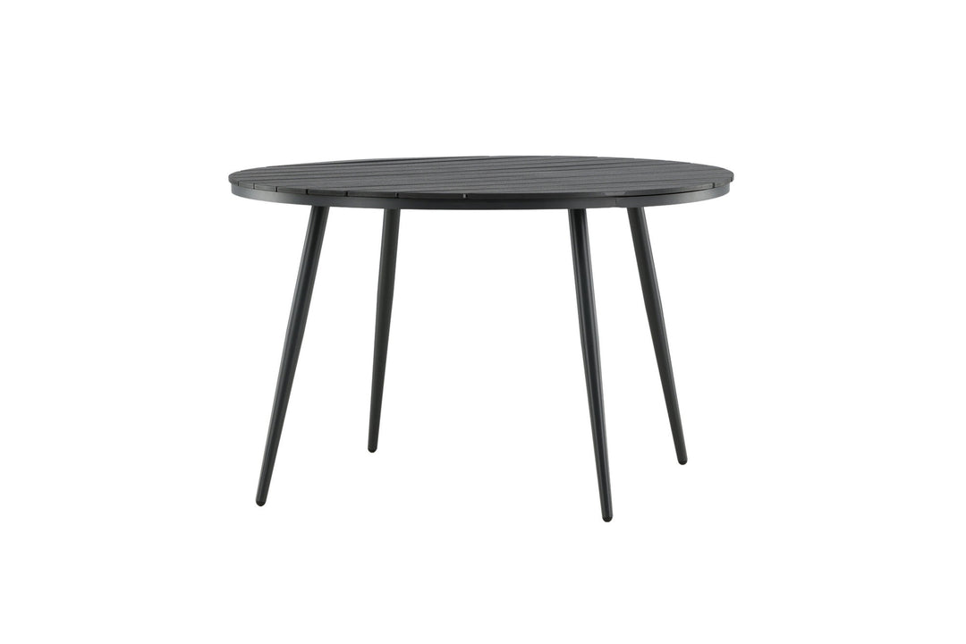 Venture Home Break - Dining Table Round- Black / Black - Alu / Aintwood - 120ø