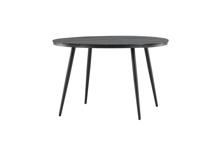 Venture Home Break - Dining Table Round- Black / Black - Alu / Aintwood - 120ø