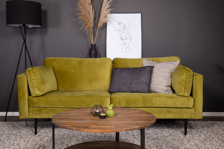 Venture Home Boom - 3 seat sofa Velvet - Spring Green+Black Legs for Boom Sofa - FULL SET_1