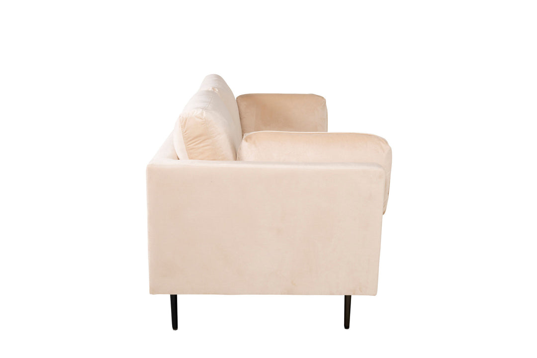 Venture Home Boom - 3 seat sofa Velvet - Creme+Black Legs for Boom Sofa - FULL SET_1