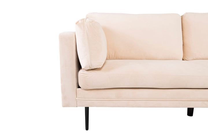 Venture Home Boom - 3 seat sofa Velvet - Creme+Black Legs for Boom Sofa - FULL SET_1