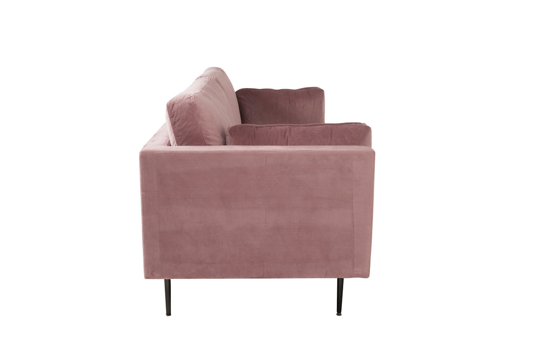 Venture Home Boom - 3 seat sofa Velvet - Dusty pink+Black Legs for Boom Sofa - FULL SET_1