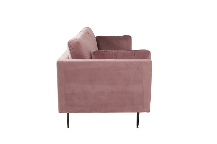Venture Home Boom - 3 seat sofa Velvet - Dusty pink+Black Legs for Boom Sofa - FULL SET_1