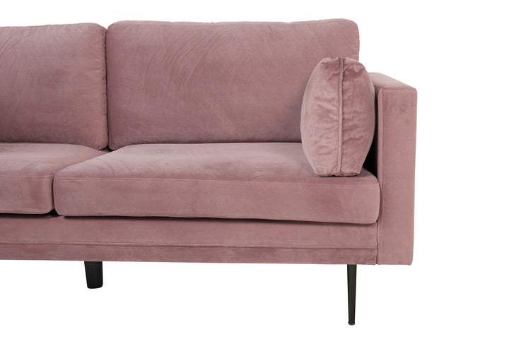 Venture Home Boom - 3 seat sofa Velvet - Dusty pink+Black Legs for Boom Sofa - FULL SET_1