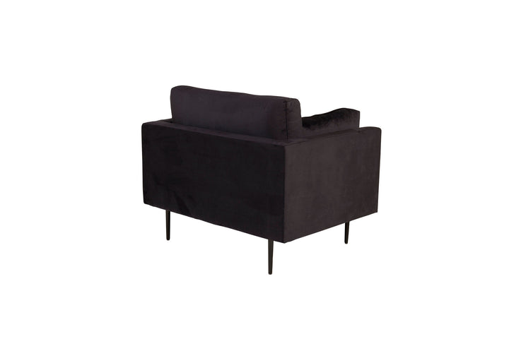 Venture Home Boom - Single Chair Velvet - Black+Black Legs for Boom Sofa - FULL SET_1