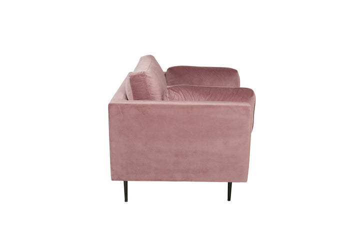 Venture Home Boom - Single Chair Velvet - Dusty pink +Black Legs for Boom Sofa - FULL SET _1