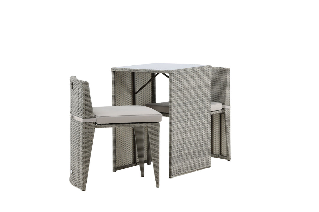 Venture Home Savanna - Caféset- Grey - Wicker -