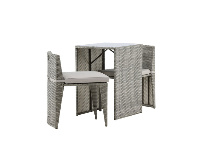 Venture Home Savanna - Caféset- Grey - Wicker -