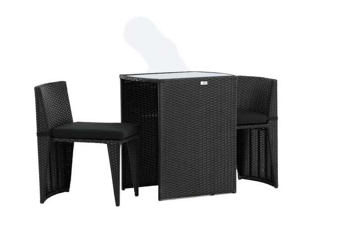 Venture Home Savanna - Caféset- Black - Wicker -