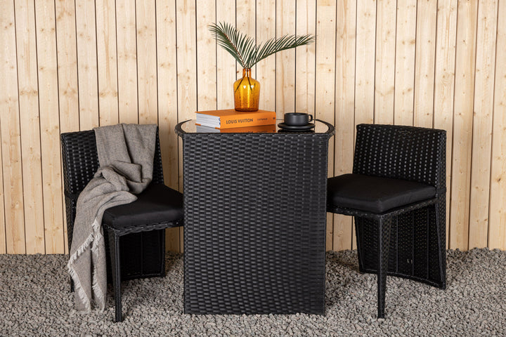 Venture Home Savanna - Caféset- Black - Wicker -