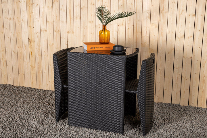 Venture Home Savanna - Caféset- Black - Wicker -