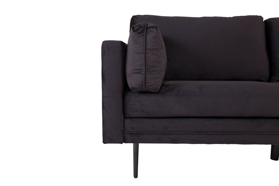 Venture Home Boom - 3 seat sofa Velvet - Black+Black Legs for Boom Sofa - FULL SET_1