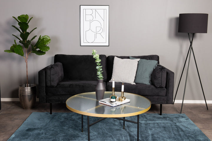 Venture Home Boom - 3 seat sofa Velvet - Black+Black Legs for Boom Sofa - FULL SET_1