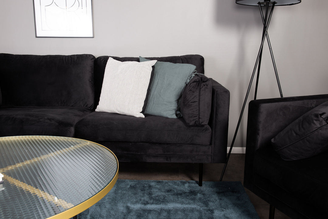 Venture Home Boom - 3 seat sofa Velvet - Black+Black Legs for Boom Sofa - FULL SET_1