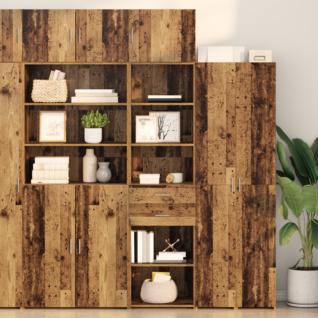 Highboard Gammelt træ 50 x 42,5 x 185 cm Konstrueret træ