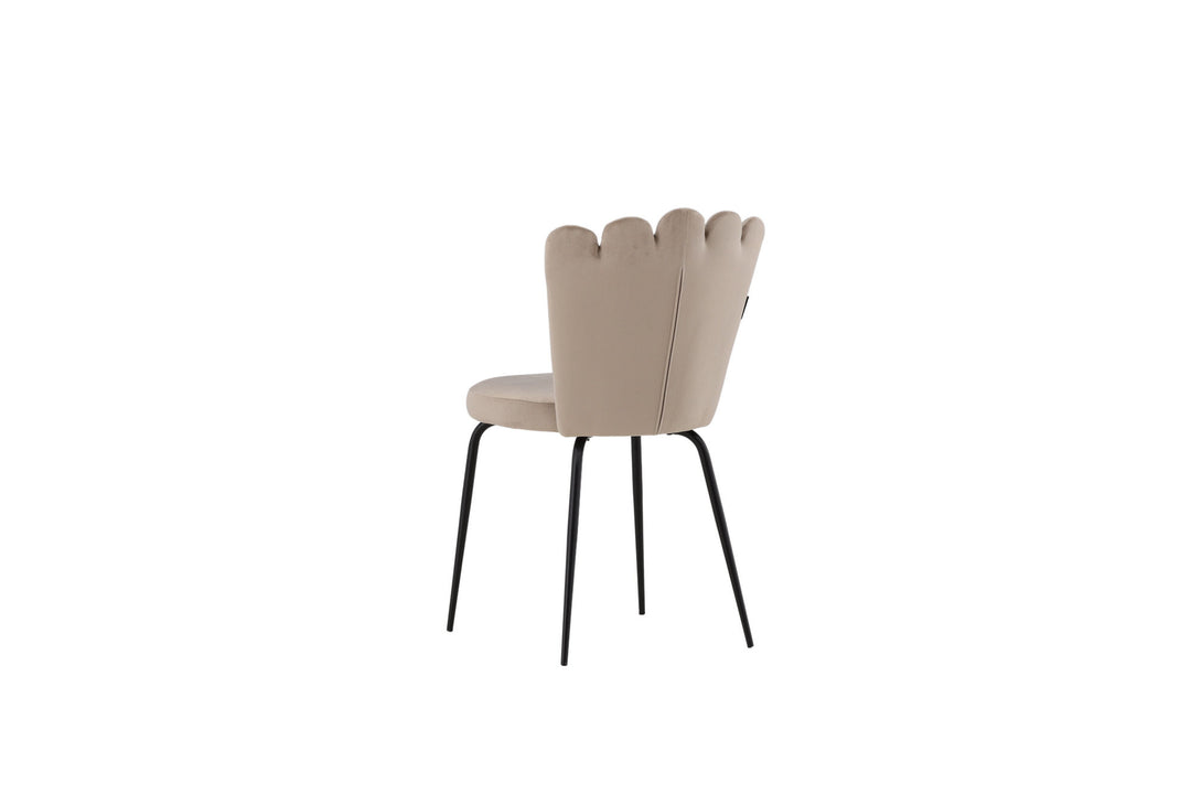 Furniture Fashion Limhamn Light Chair 2-pack - Black / Beige Velvet