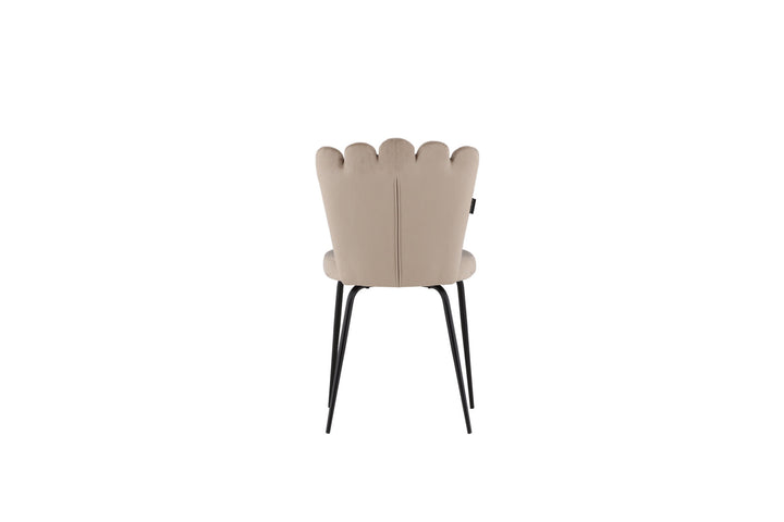 Furniture Fashion Limhamn Light Chair 2-pack - Black / Beige Velvet
