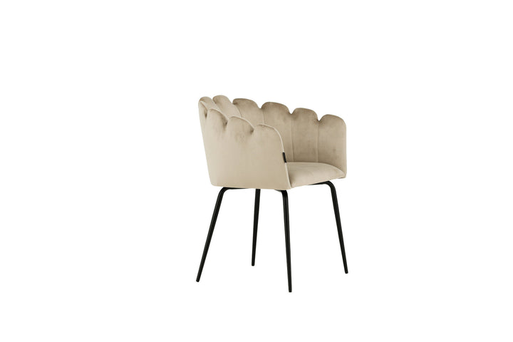 Furniture Fashion Limhamn Chair - Black / Beige Velvet