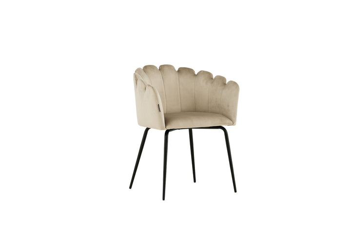 Furniture Fashion Limhamn Chair - Black / Beige Velvet