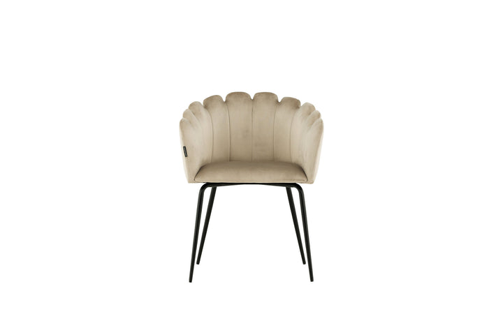 Furniture Fashion Limhamn Chair - Black / Beige Velvet