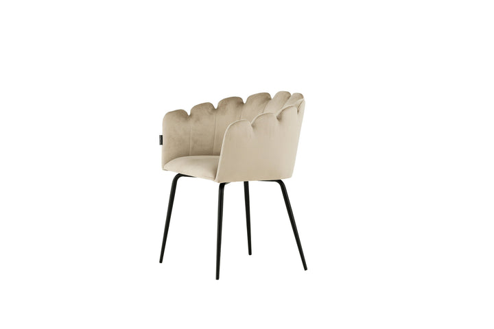 Furniture Fashion Limhamn Chair - Black / Beige Velvet