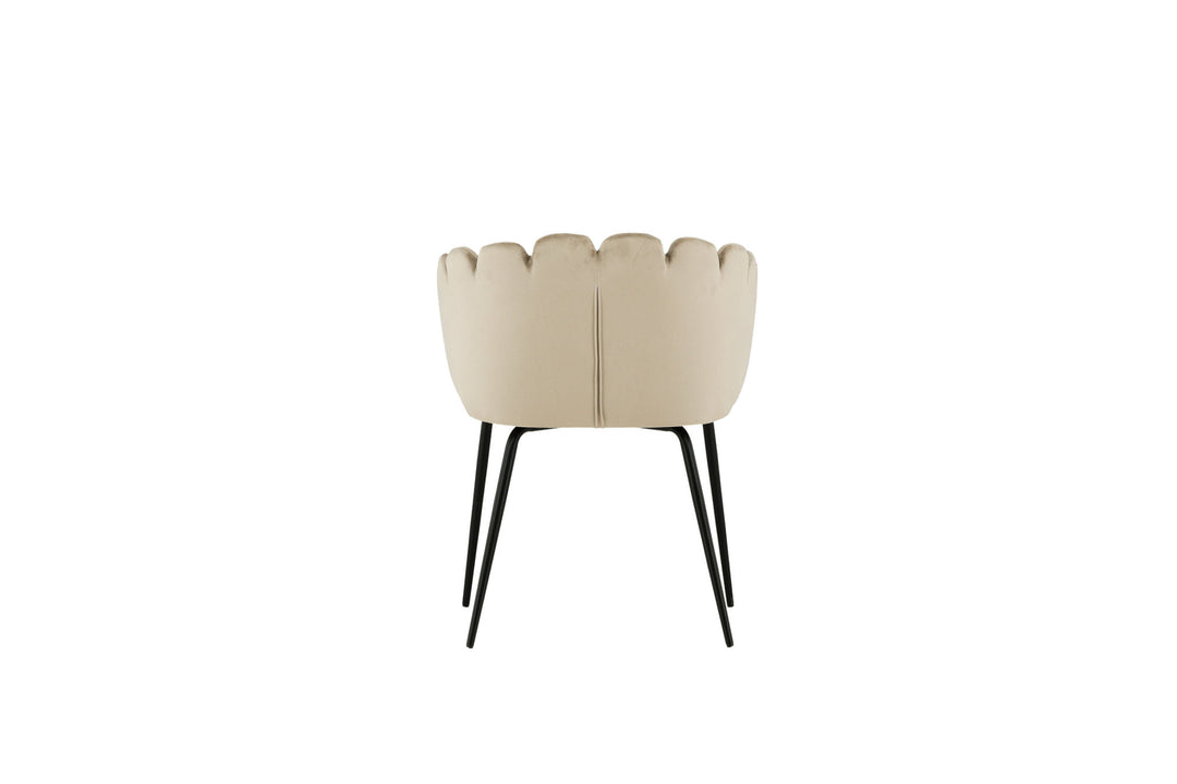 Furniture Fashion Limhamn Chair - Black / Beige Velvet