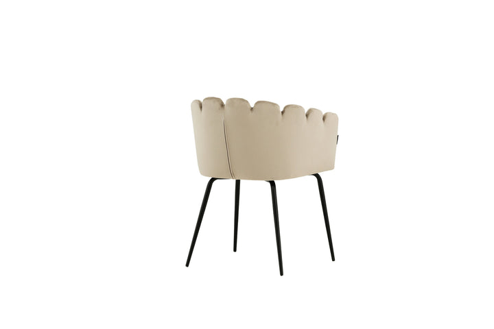 Furniture Fashion Limhamn Chair - Black / Beige Velvet