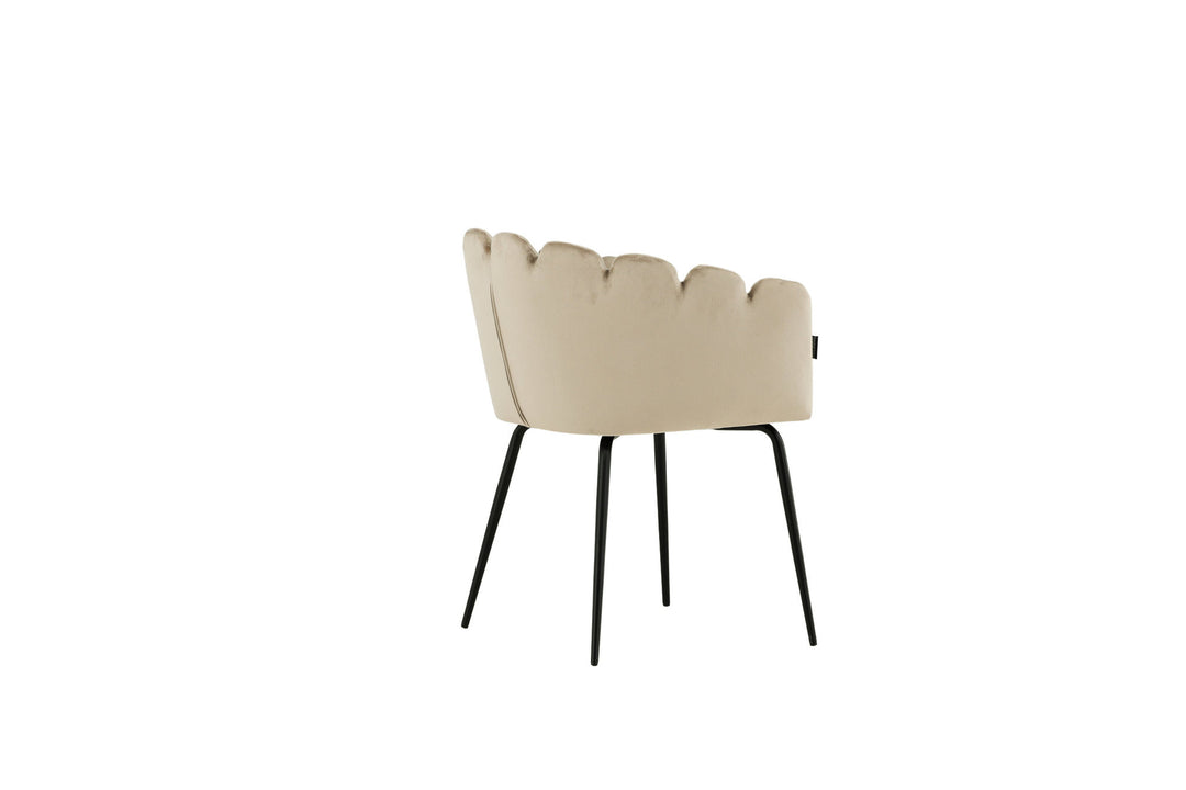 Furniture Fashion Limhamn Chair - Black / Beige Velvet