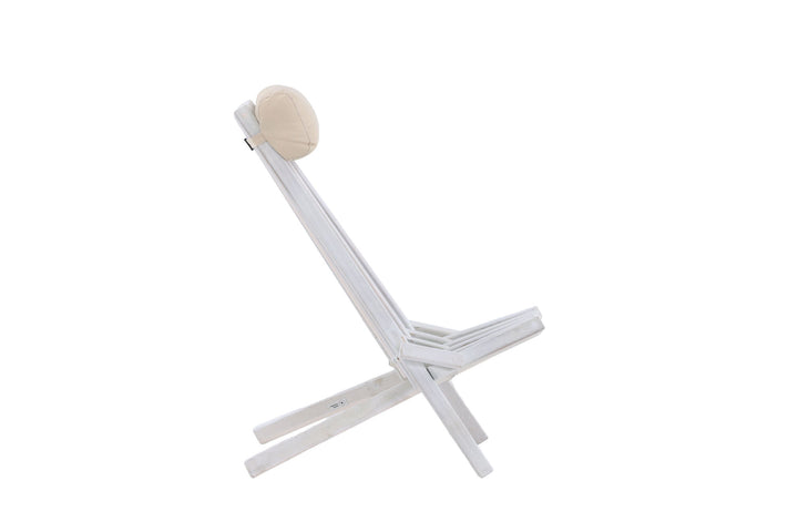 Venture Home Maja Lounge Chair - Acacia W/neckpillow - White wash