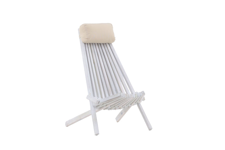 Venture Home Maja Lounge Chair - Acacia W/neckpillow - White wash