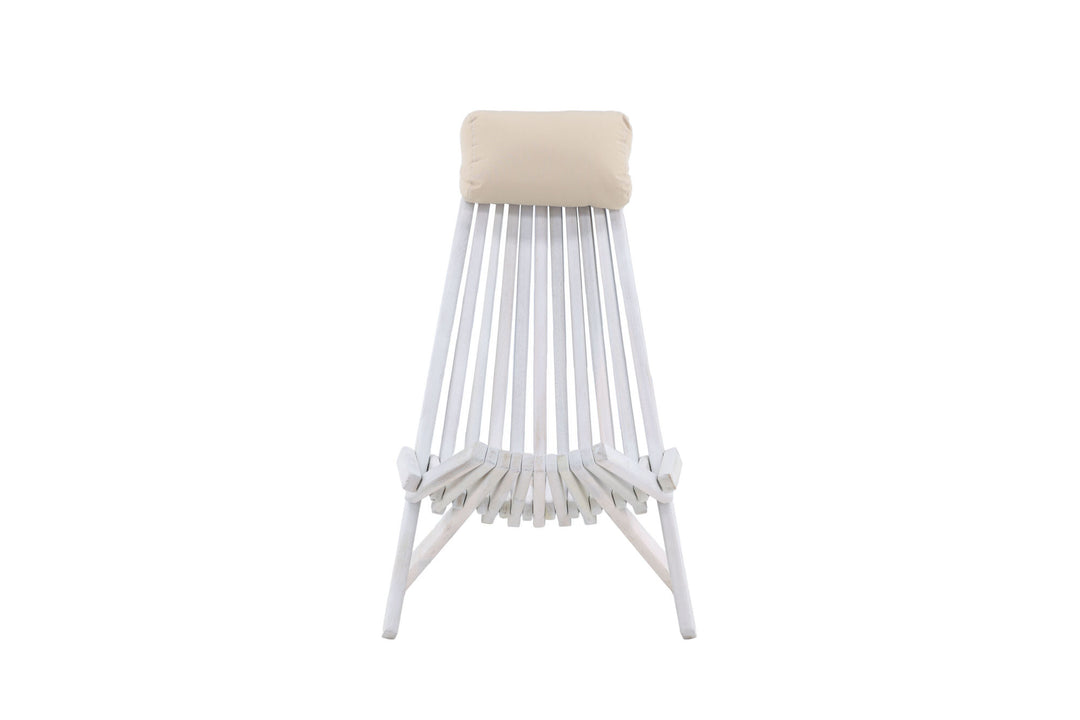 Venture Home Maja Lounge Chair - Acacia W/neckpillow - White wash