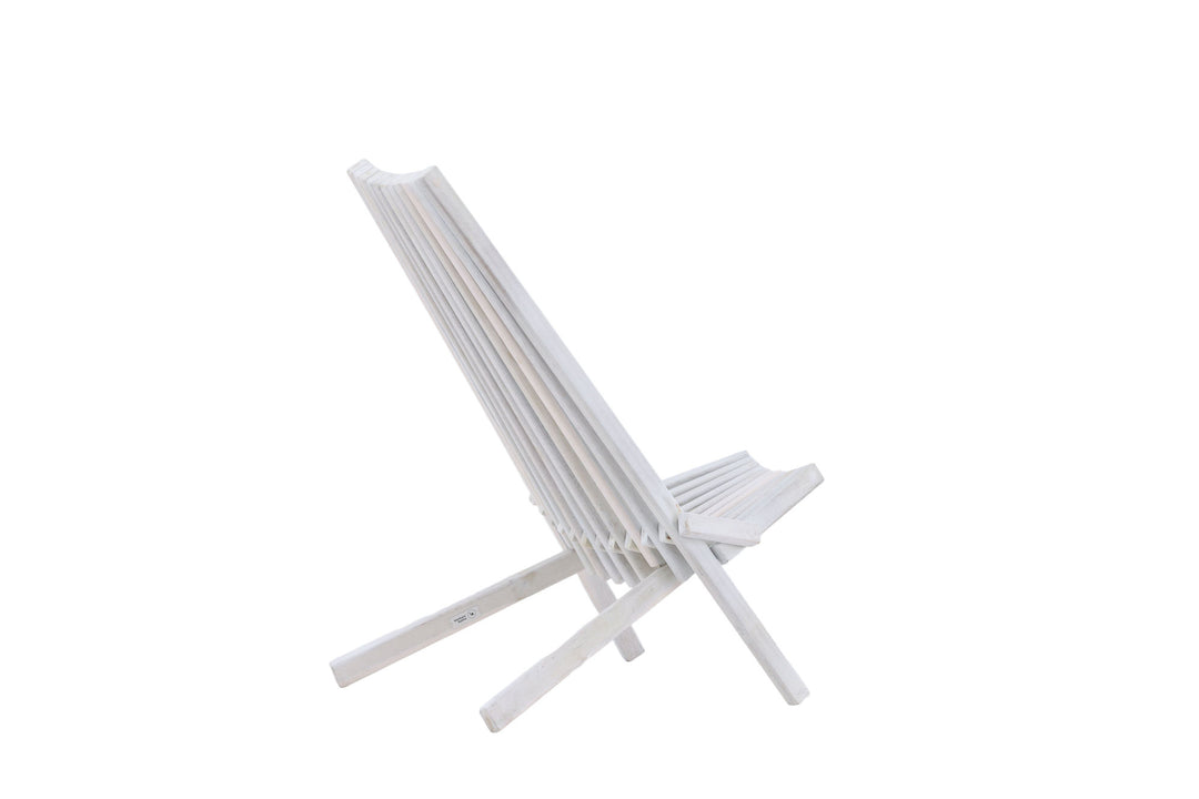 Venture Home Maja Lounge Chair - Acacia W/neckpillow - White wash