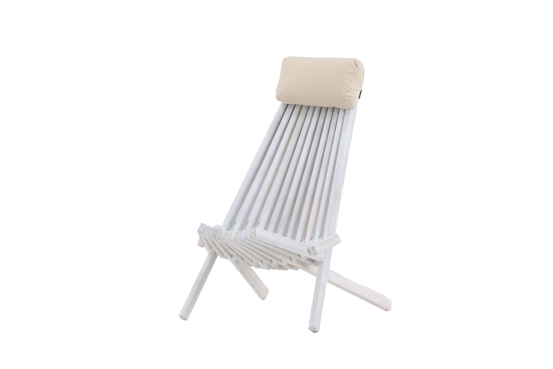 Venture Home Maja Lounge Chair - Acacia W/neckpillow - White wash